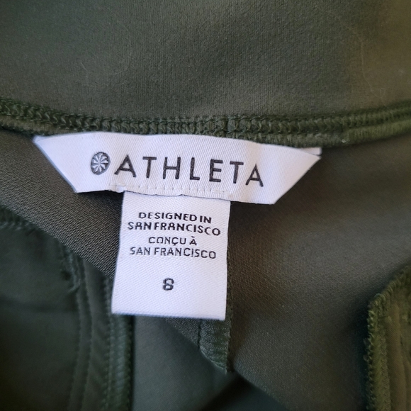 Athleta Endless High Rise Pant Olive Green Athleisure Stretch Casual Ladies 8. - Picture 6 of 8